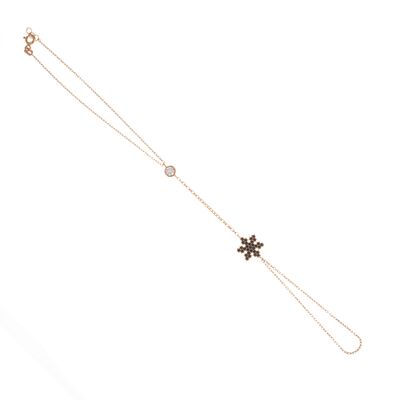 Sterling Silver Snowflakes Wrist Bracelet - 1