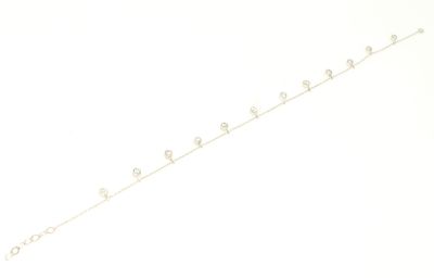 925 Sterling Silver Anklet with stone - 2