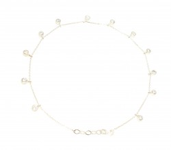 925 Sterling Silver Anklet with stone - 3