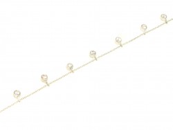925 Sterling Silver Anklet with stone - 4