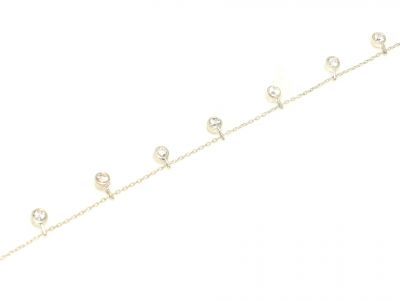 925 Sterling Silver Anklet with stone - 4