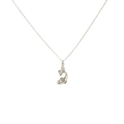 925 Sterling Silver Baby Fish Model Necklace - 6