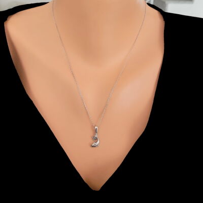 925 Sterling Silver Baby Fish Model Necklace - 1