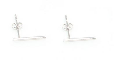 925 Sterling Silver Bar Studs - 7