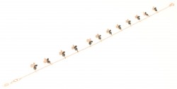 925 Sterling Silver Butterfly Anklet, Rose Gold Vermeiled - 4