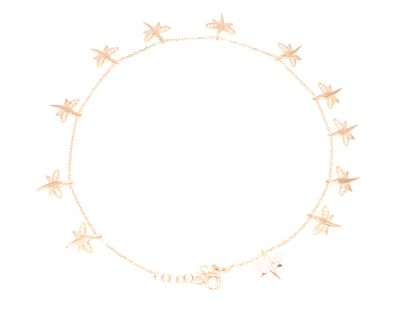 925 Sterling Silver Dragonfly Anklet - 5