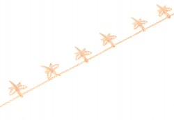 925 Sterling Silver Dragonfly Anklet - 6
