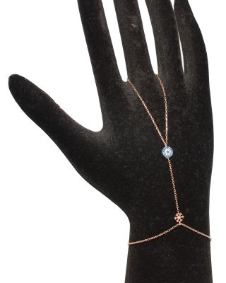 925 Sterling Silver Evil Eye & Snowflake Model Hand Ring Bracelet - 2