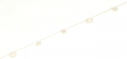 925 Sterling Silver Heart and Star Anklet - 6