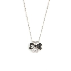 925 Sterling Silver Hearts Clover Necklace - 5