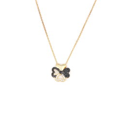 925 Sterling Silver Hearts Clover Necklace - 7