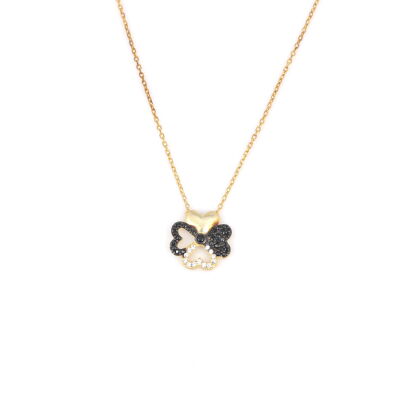 925 Sterling Silver Hearts Clover Necklace - 7