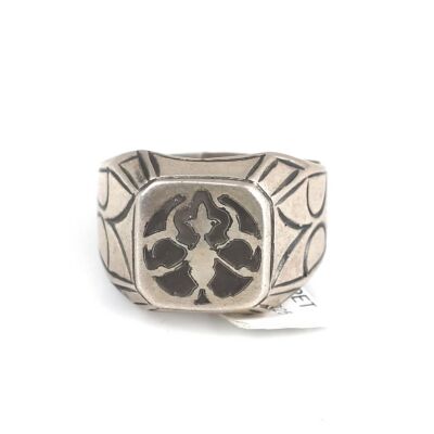 925 Sterling Silver Patterned Ring - 3