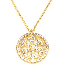 925 Sterling Silver Snowflake in a Hoop Necklace with White Zirconium - 12