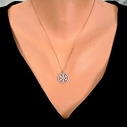 925 Sterling Silver Snowflake in a Hoop Necklace with White Zirconium - 4