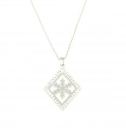 925 Sterling Silver Snowflake Necklace - 3