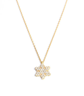 925 Sterling Silver Snowflake Necklace - 9