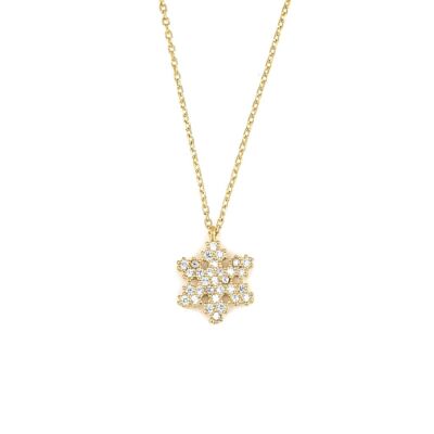 925 Sterling Silver Snowflake Necklace - 2