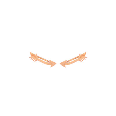 925 Sterling Silver Tiny Arrow Ear Cuffs, White Gold Plated - 4