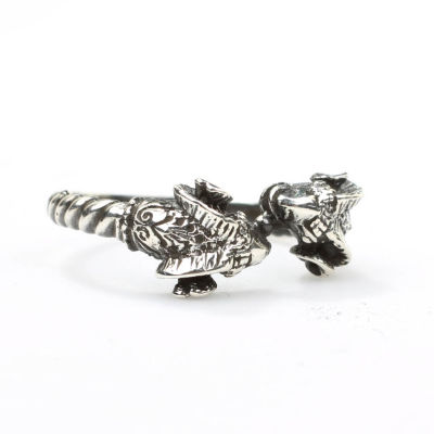 925 Sterling Silver Tiny Ram's Head Ring - 6