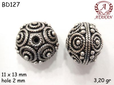 Gümüş Top, Boncuk - BD127 - 1
