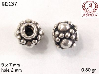 Gümüş Top, Boncuk - BD137 - 1