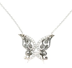 Butterfly 925 Sterling Silver Necklace - 4