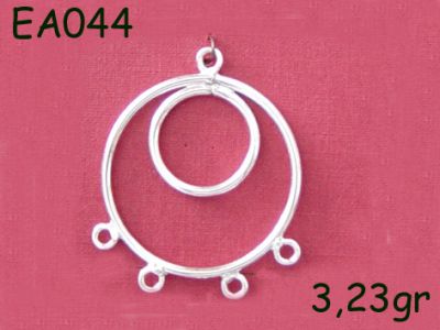 Gümüş Küpe Malzemesi - EA044 - 1