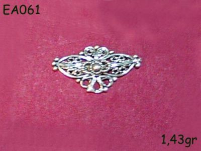 Gümüş Küpe Malzemesi - EA061 - 1