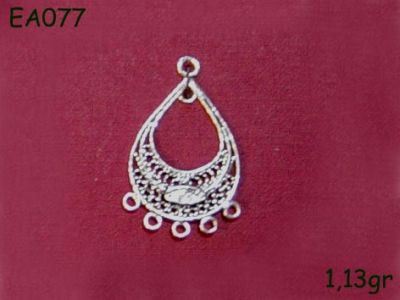 Gümüş Küpe Malzemesi - EA077 - 1