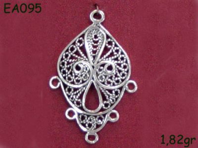Gümüş Küpe Malzemesi - EA095 - 1
