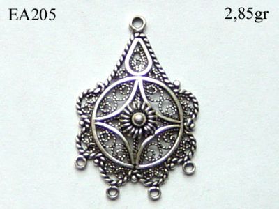 Gümüş Küpe Malzemesi - EA205 - 1