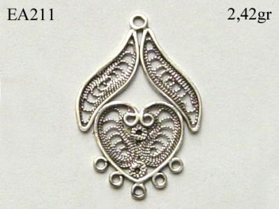 Gümüş Küpe Malzemesi - EA211 - 1