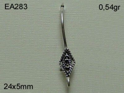 Gümüş Küpe Malzemesi - EA283 - 1