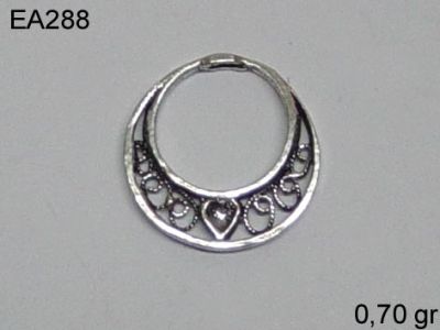 Gümüş Küpe Malzemesi - EA288 - 1