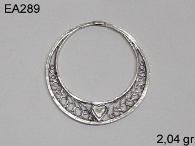 Gümüş Küpe Malzemesi - EA289 - 1