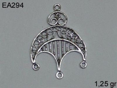 Gümüş Küpe Malzemesi - EA294 - 1