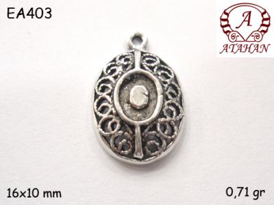 Gümüş Küpe Malzemesi - EA403 - 1