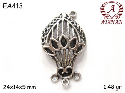 Gümüş Küpe Malzemesi - EA413 - 1