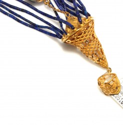 lapis tassel pendant - 5