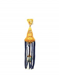 lapis tassel pendant - 3