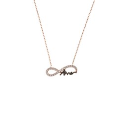Mommy Eternity Necklace White Color - White Stones - 9