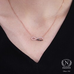 Mommy Eternity Necklace White Color - White Stones - 6