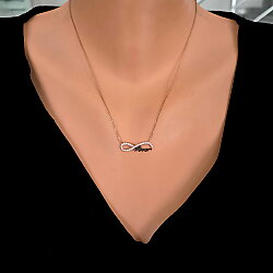 Mommy Eternity Necklace White Color - White Stones - 3