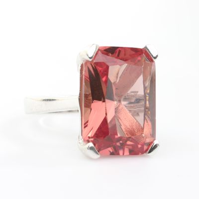Silver Ring with Rectangle Zultanite - 2