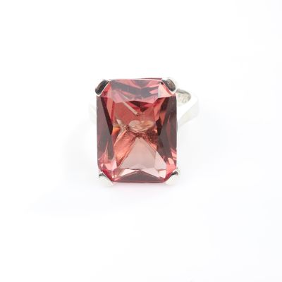 Silver Ring with Rectangle Zultanite - 4