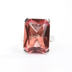 Silver Ring with Rectangle Zultanite - 5