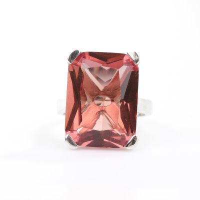 Silver Ring with Rectangle Zultanite - 5