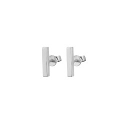Sterling Silver Bar Stud Earrings - 3