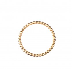 Sterling Silver Beaded Stylish Ring, Gold Vermeil - 3